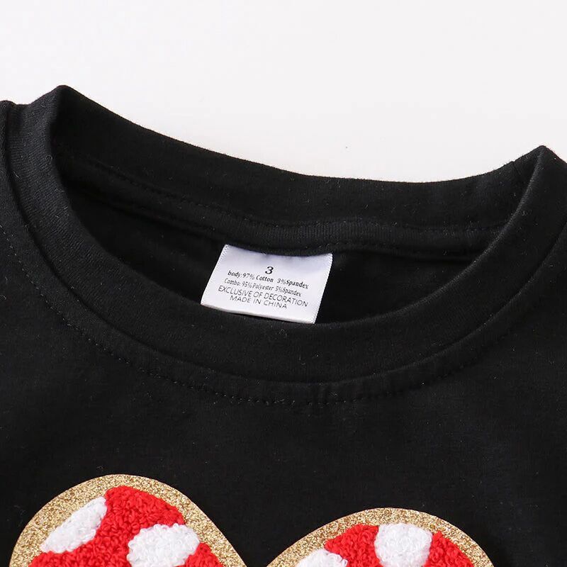 (In Stock G28-04-03)Girls Fall Cartoon Chenille Patches Top