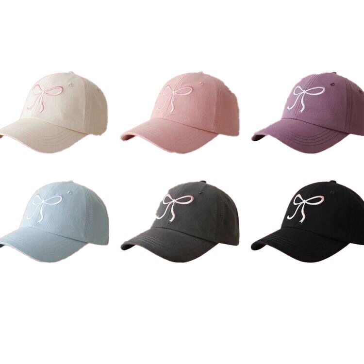 (Pre Order)Adults Bow Embroidery Baseball Cap