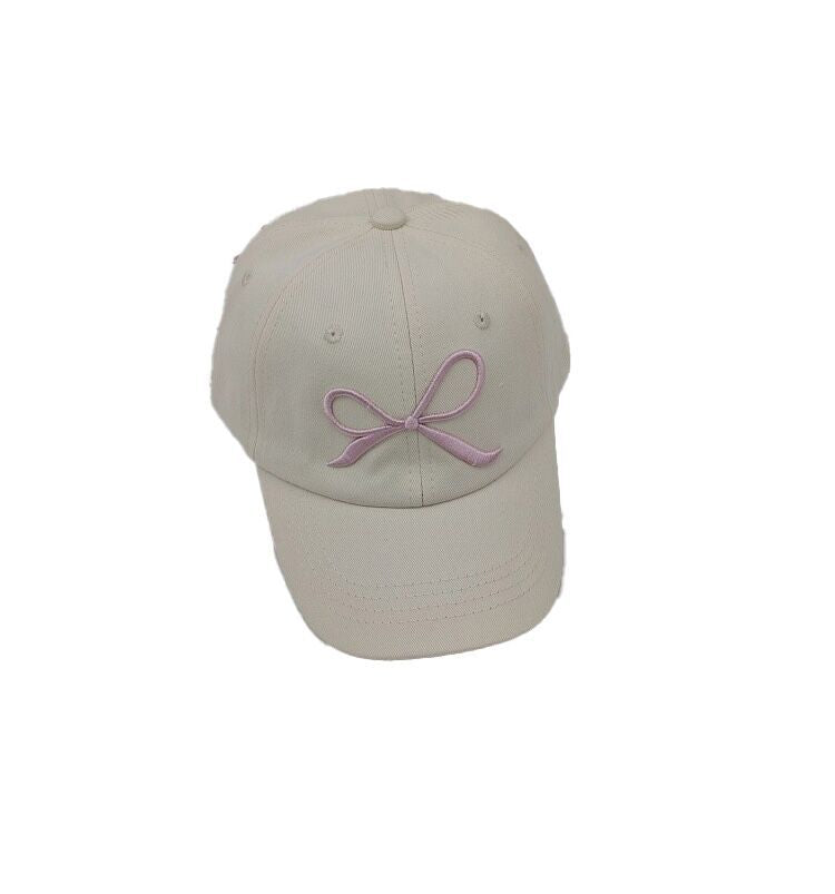 (Pre Order)Kids Bow Embroidery Baseball Cap
