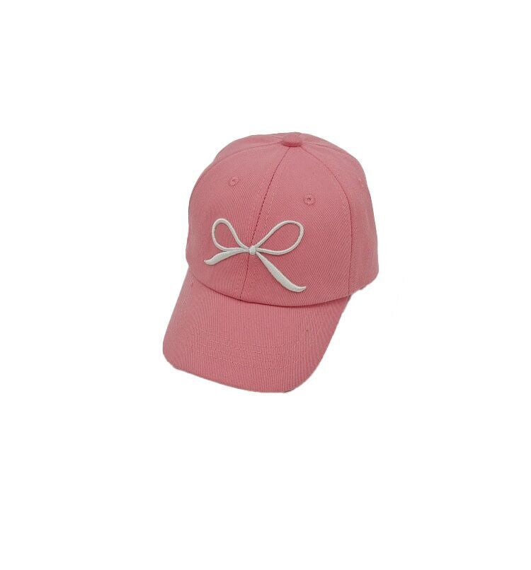 (Pre Order)Kids Bow Embroidery Baseball Cap
