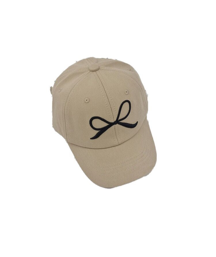 (Pre Order)Kids Bow Embroidery Baseball Cap
