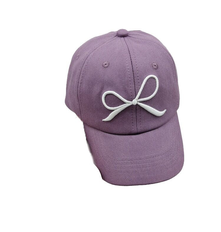 (Pre Order)Kids Bow Embroidery Baseball Cap