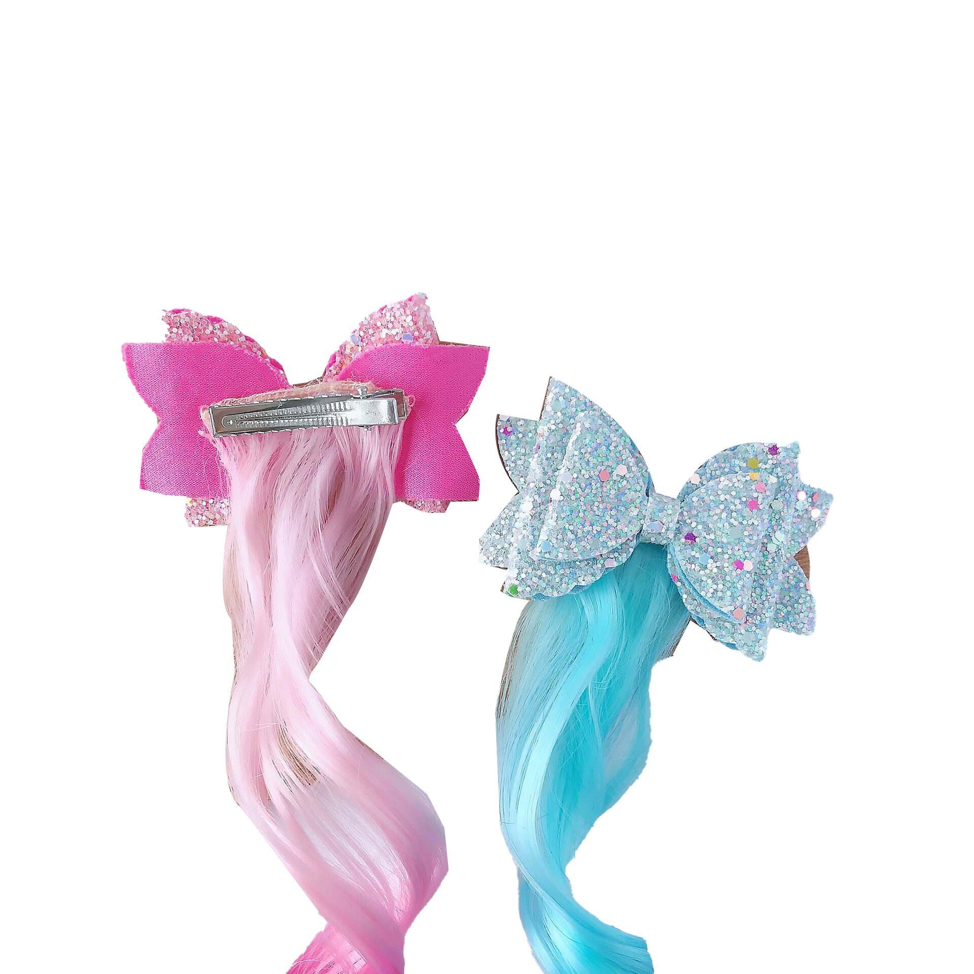 (Pre Order)Girls Stylish Bow Colored Wig Piece