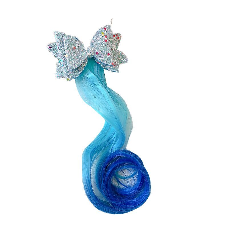 (Pre Order)Girls Stylish Bow Colored Wig Piece