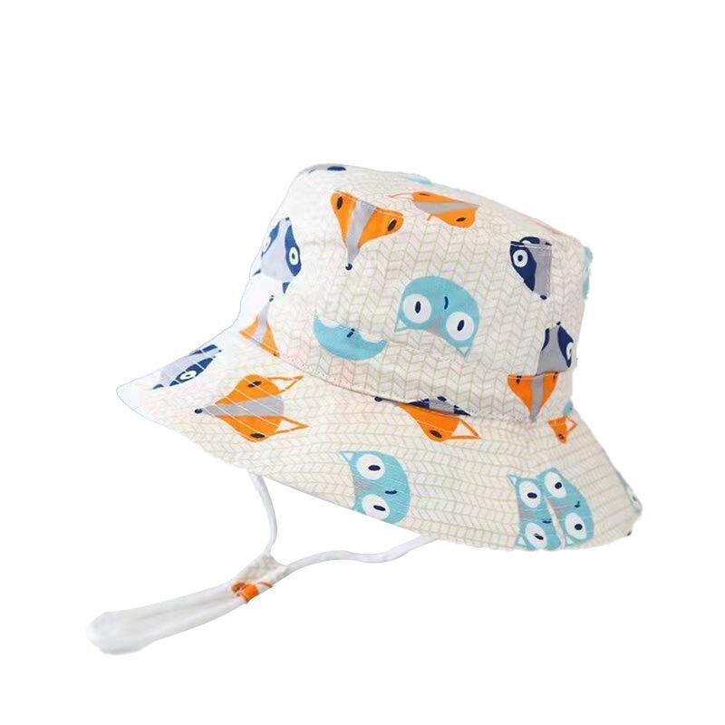 (Pre Order)Kids Cartoon Print Sunscreen Bucket Hat