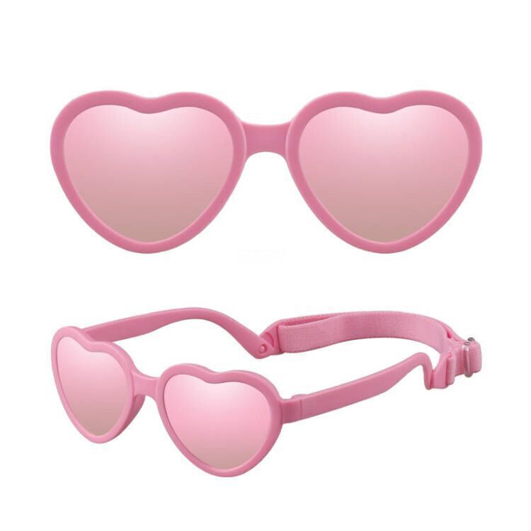 (Pre Order)Kids Heart-shaped Sunglasses With Straps