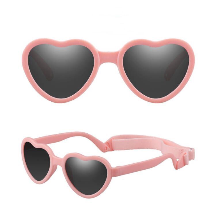 (Pre Order)Kids Heart-shaped Sunglasses With Straps