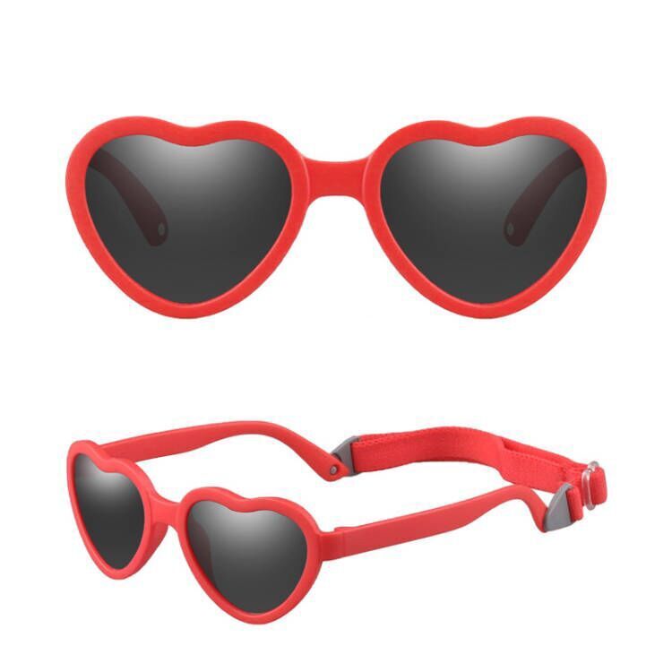 (Pre Order)Kids Heart-shaped Sunglasses With Straps