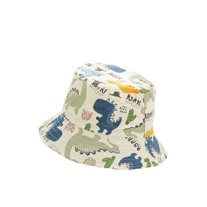 (Pre Order)Kids Cartoon Print Sunscreen Bucket Hat
