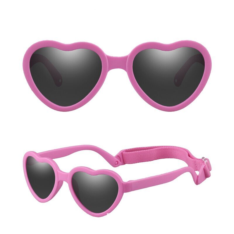 (Pre Order)Kids Heart-shaped Sunglasses With Straps