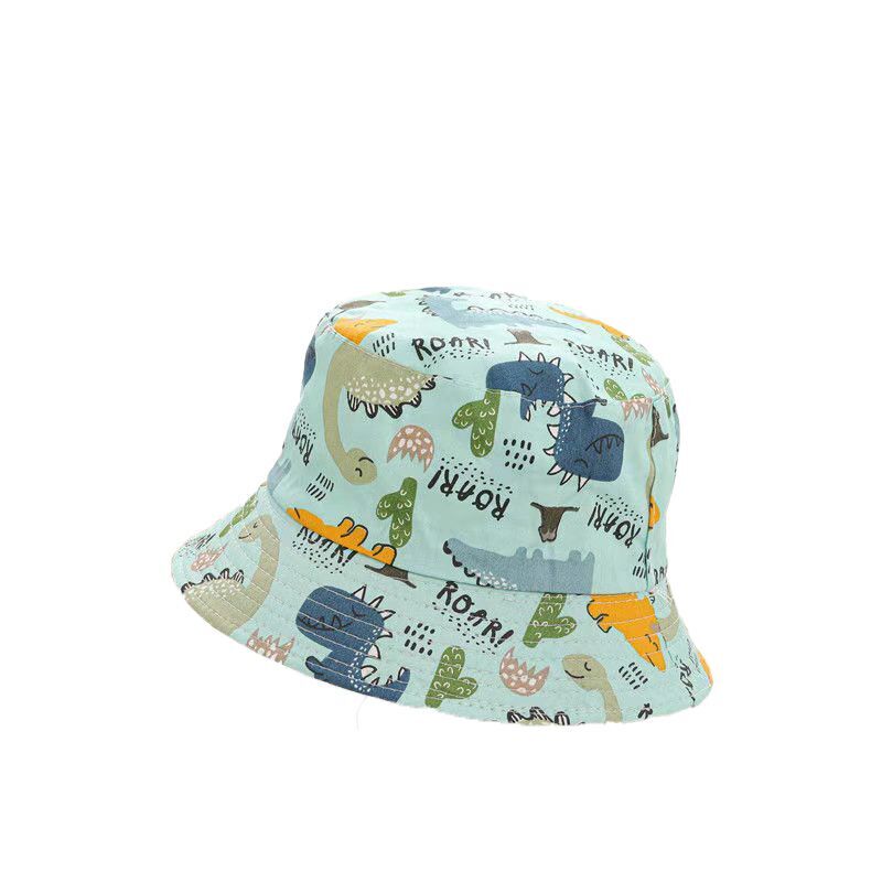 (Pre Order)Kids Cartoon Print Sunscreen Bucket Hat