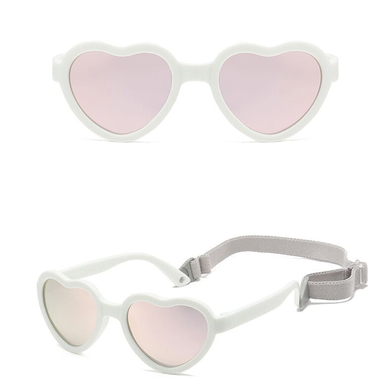 (Pre Order)Kids Heart-shaped Sunglasses With Straps