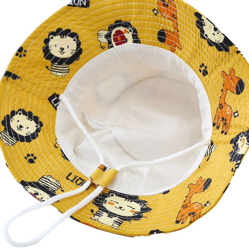(Pre Order)Kids Cartoon Print Sunscreen Bucket Hat
