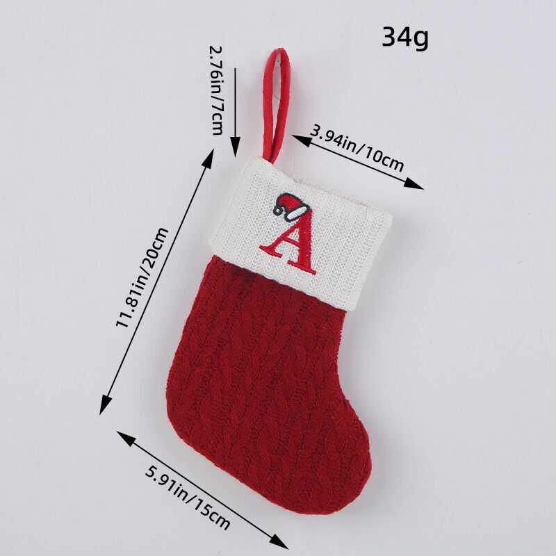 (Pre Order)Red Letter Wool Christmas Stocking Pendant