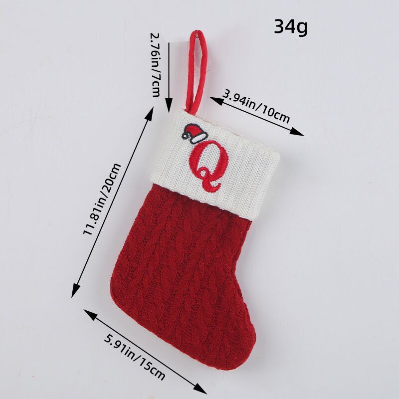 (Pre Order)Red Letter Wool Christmas Stocking Pendant