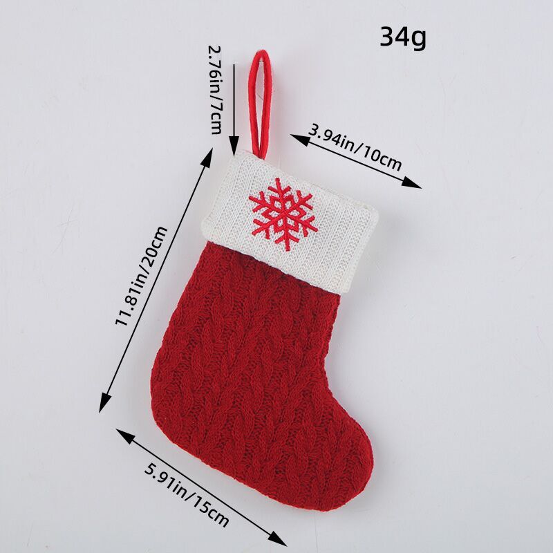 (Pre Order)Red Letter Wool Christmas Stocking Pendant