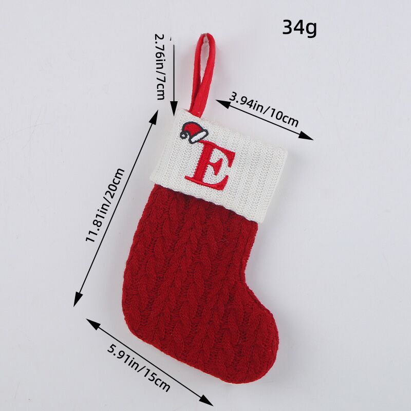 (Pre Order)Red Letter Wool Christmas Stocking Pendant