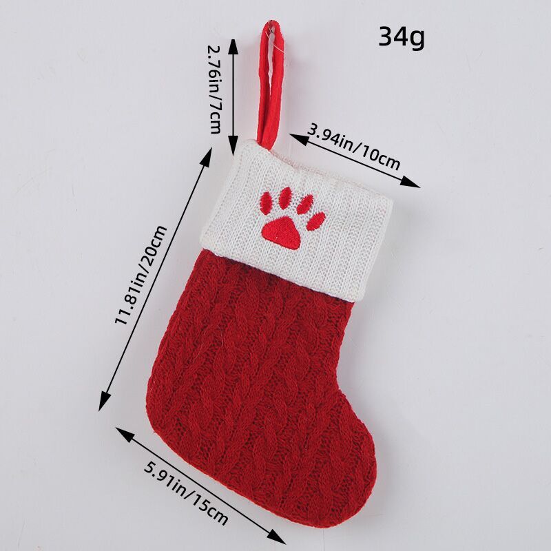 (Pre Order)Red Letter Wool Christmas Stocking Pendant