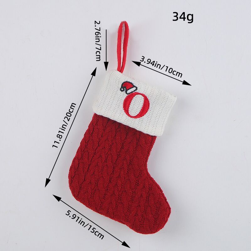 (Pre Order)Red Letter Wool Christmas Stocking Pendant