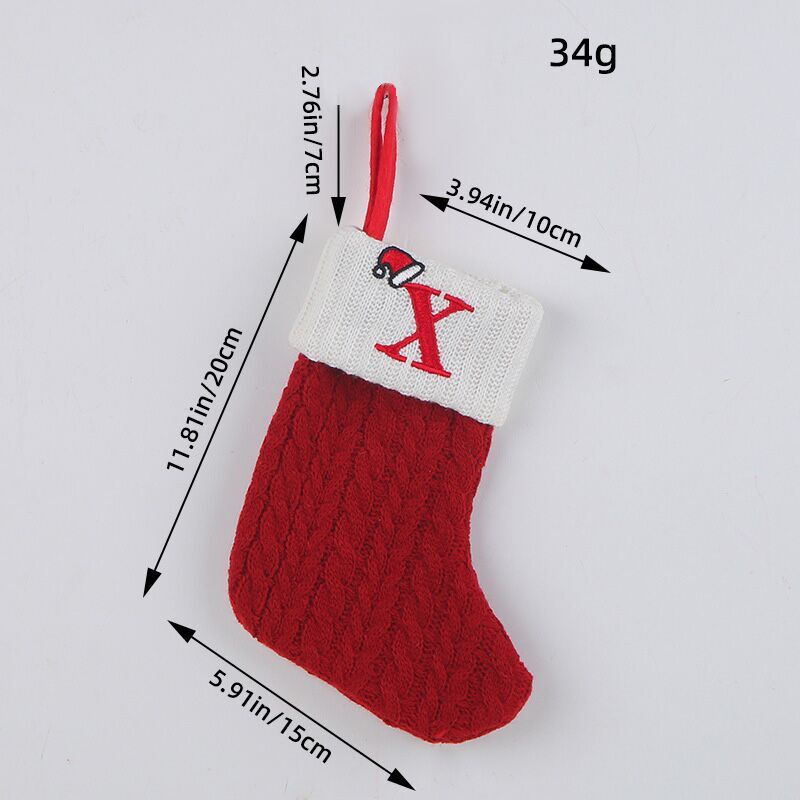 (Pre Order)Red Letter Wool Christmas Stocking Pendant