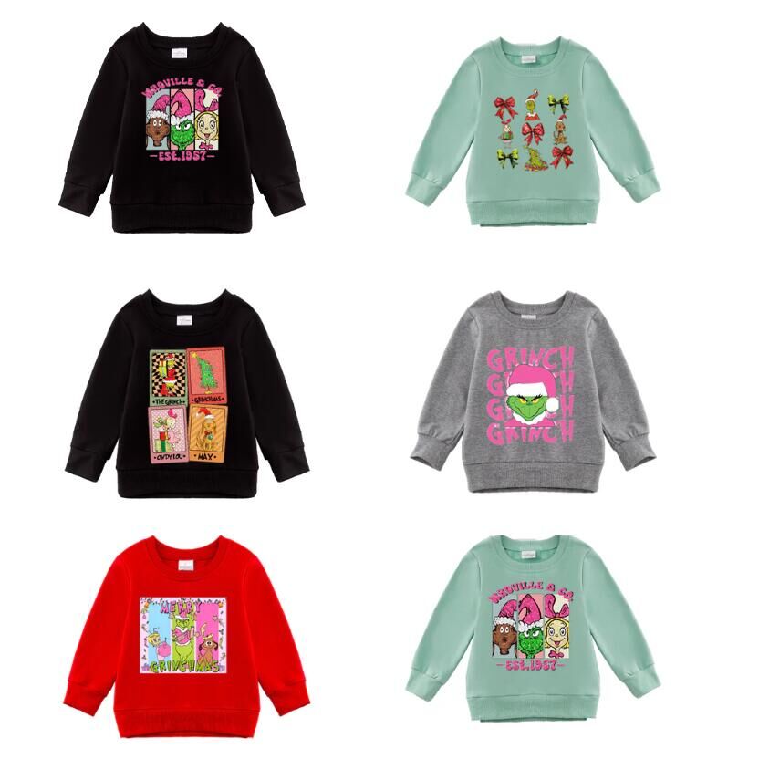 (Pre Order)Girls Christmas Print Sweatshirt