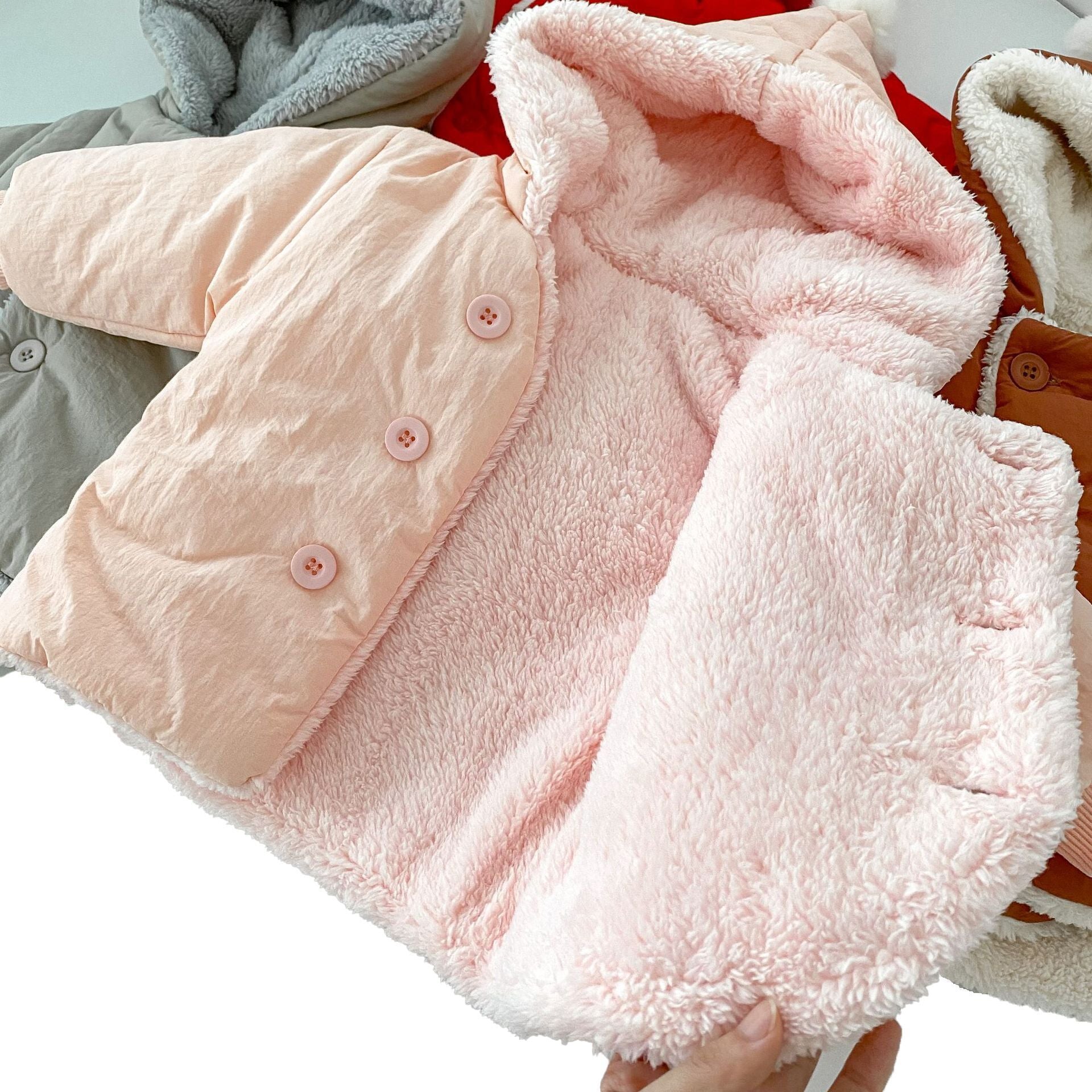 (Pre Order)Girls Padded Warm Hooded Jacket