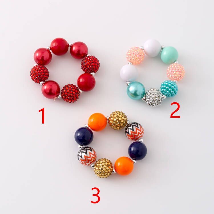 (In Stock G11 G12)Girls Rhinestone Beaded Bracelet