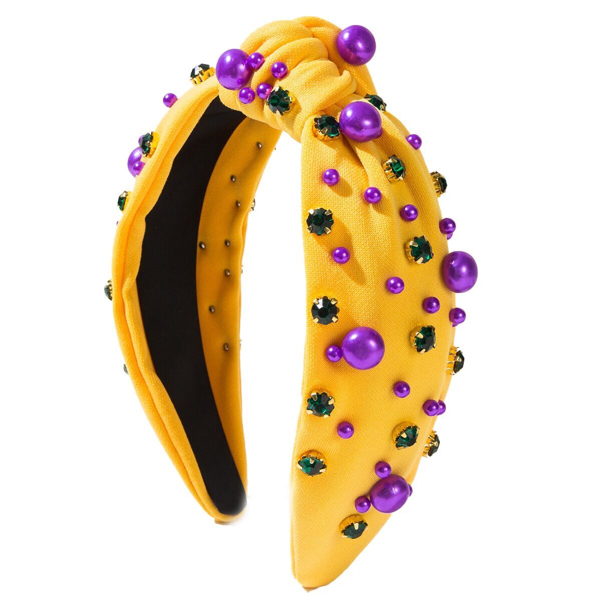 (Pre Order)Stylish Mardi Gras Pearl Rhinestone Headband
