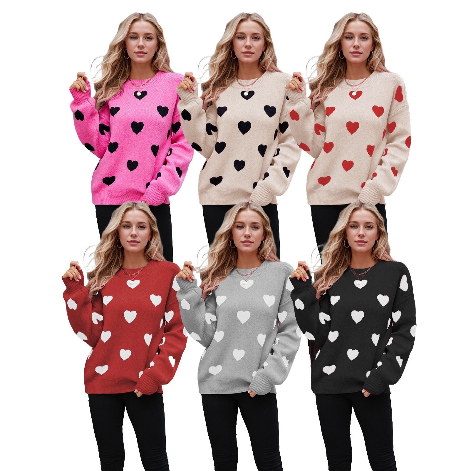 (Pre Order)Adults Valentine's Day Love Jacquard Sweater