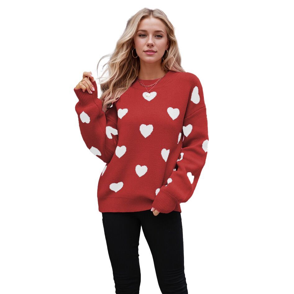 (Pre Order)Adults Valentine's Day Love Jacquard Sweater