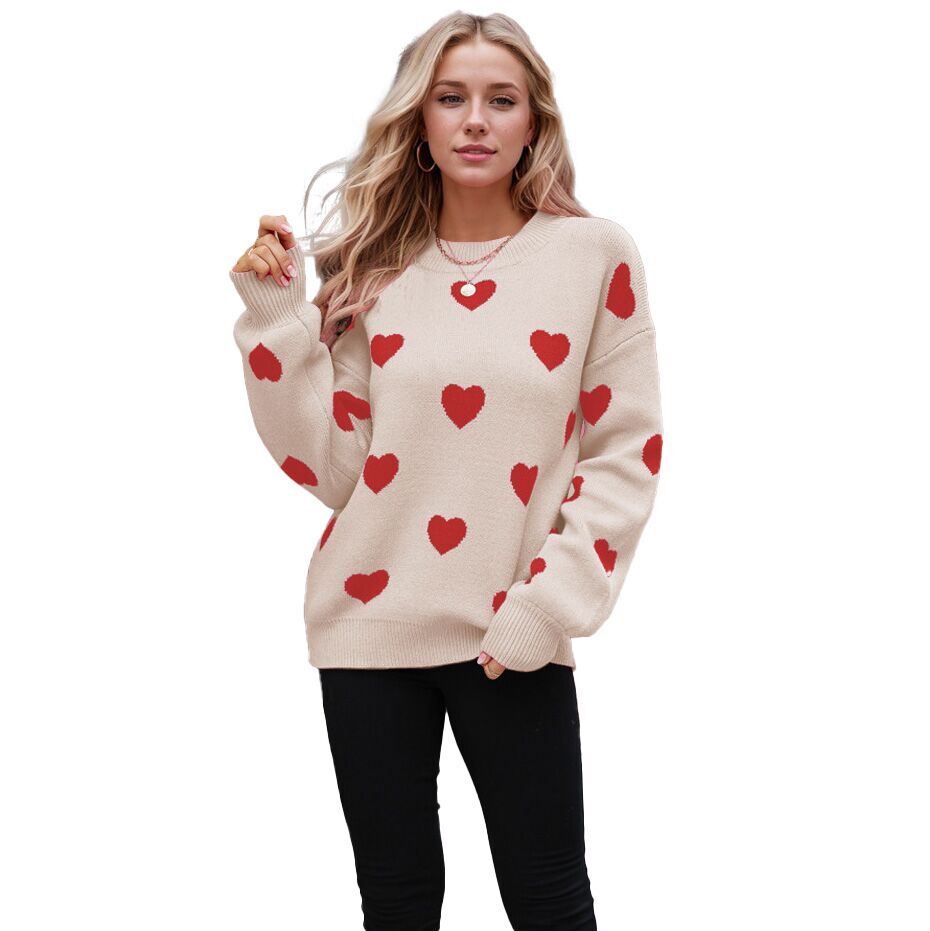 (Pre Order)Adults Valentine's Day Love Jacquard Sweater