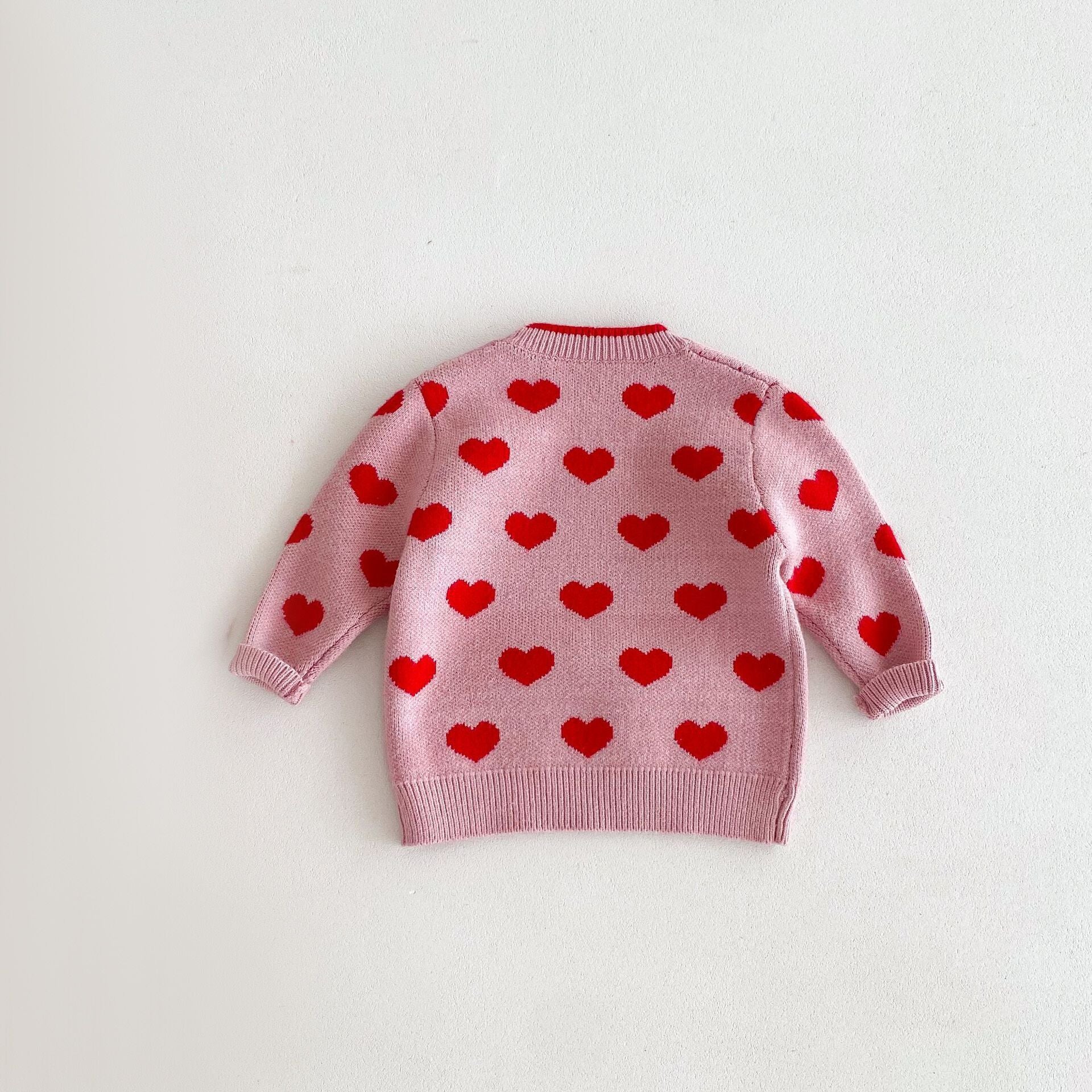 (Pre Order)Girls Valentine's Day Love Jacquard Sweater