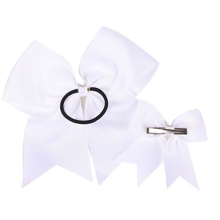 (Pre Order)Girls Valentine's Day Dovetail Bow Hair Clip Scrunchie 2 PCS