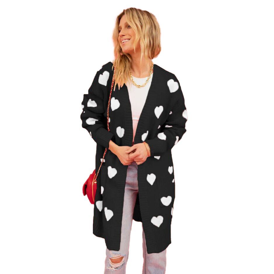 (Pre Order)Adults Valentine's Day Love Knitted Long Cardigan
