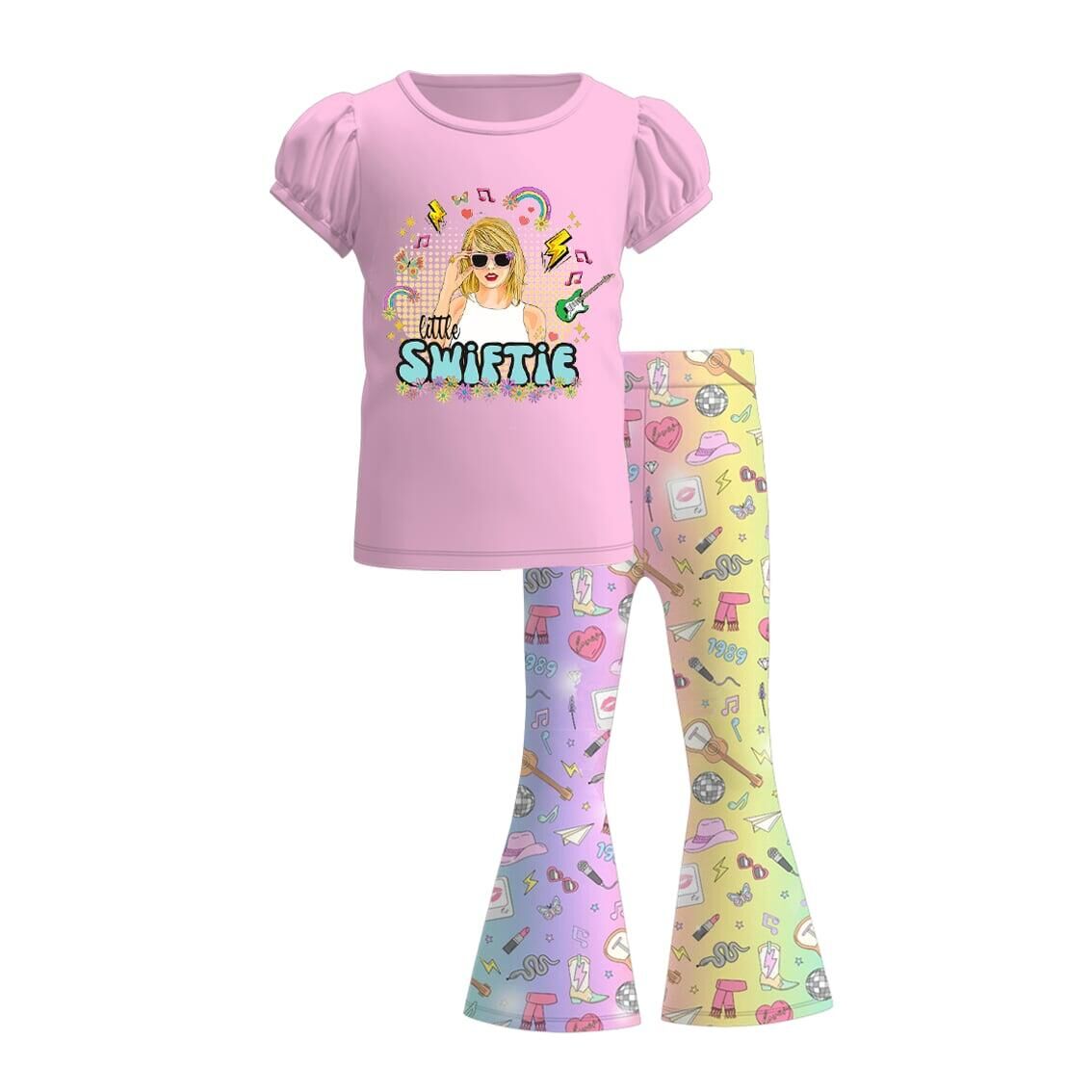 (Pre Order)Girls Spring TS Print Outfit Set