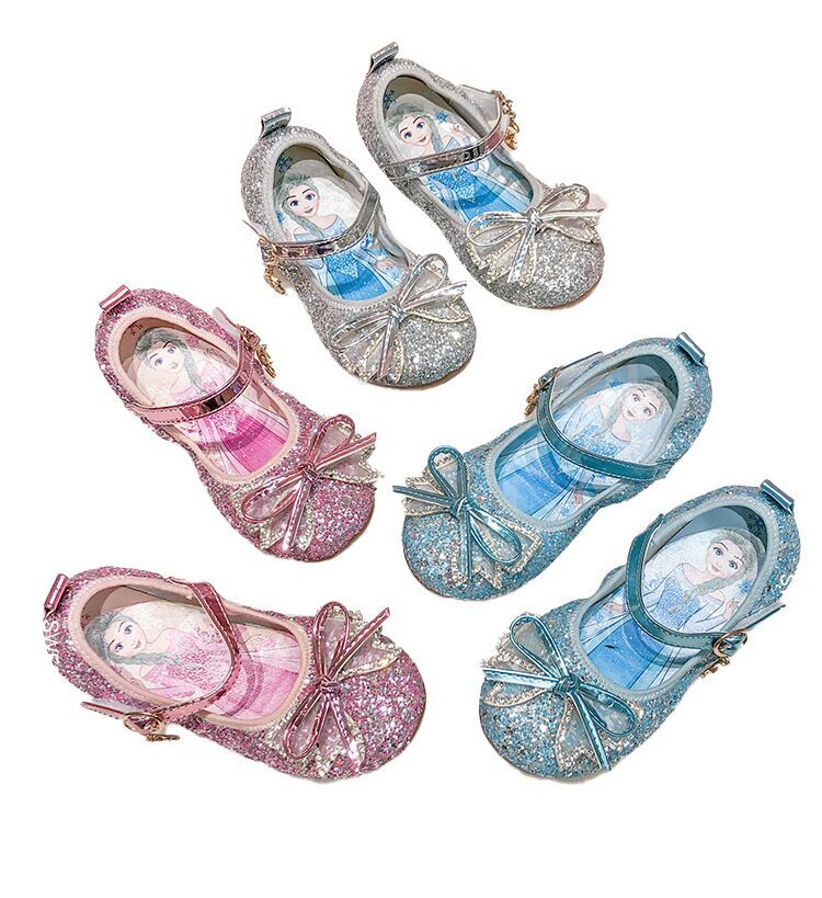(Pre Order)Girls Stylish Soft-soled One-line Sequined Flats