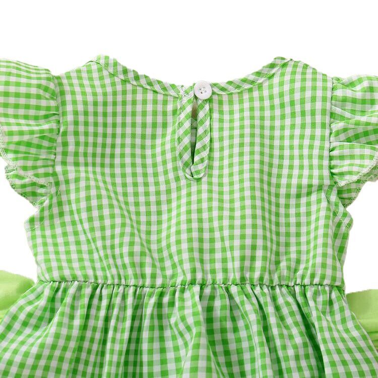 (Pre Order)Toddler Girls St.Patrick's Day Shamrock Embroidery Romper