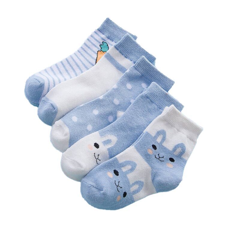 (Pre Order)5 Pairs of Girls Easter Bunny Jacquard Socks