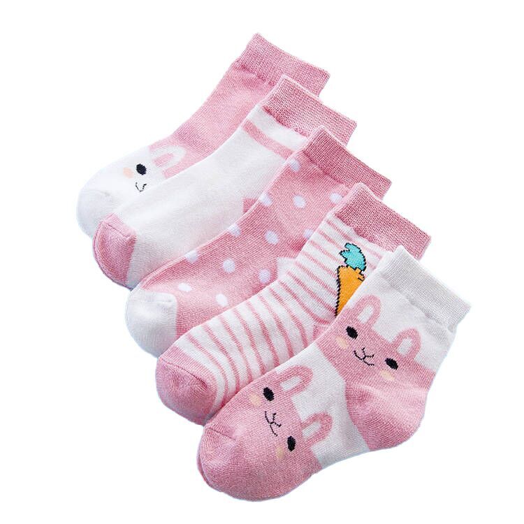 (Pre Order)5 Pairs of Girls Easter Bunny Jacquard Socks