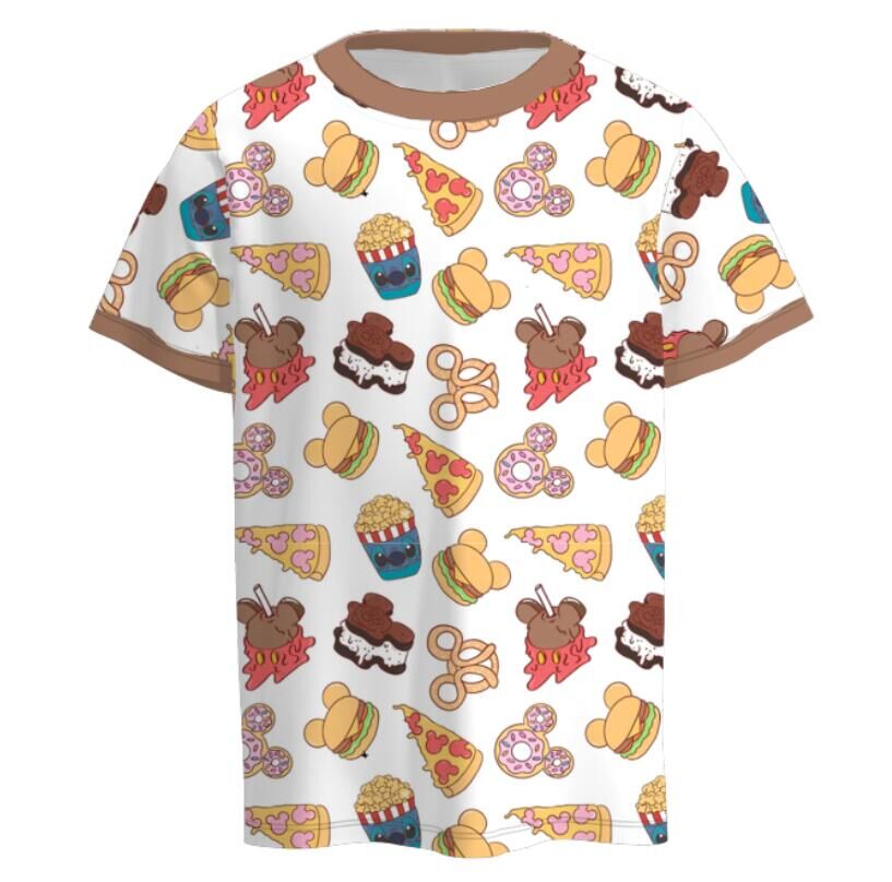 (Pre Order)Boys Spring and Summer Cartoon Dessert Print Top