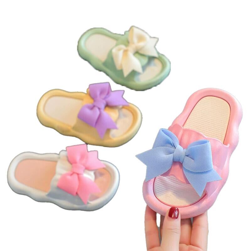 (Pre Order)Girls Summer Bow&Flower Slippers