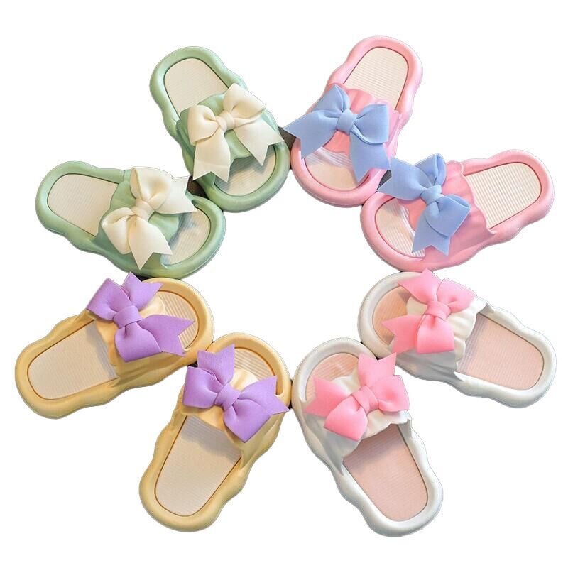 (Pre Order)Girls Summer Bow&Flower Slippers