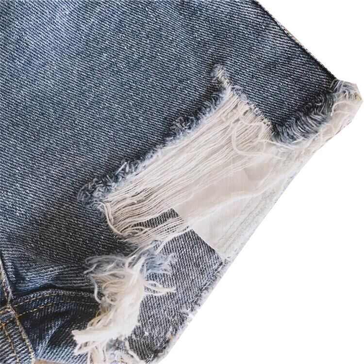 (Pre Order)Girls Stylish Ripped Denim Shorts