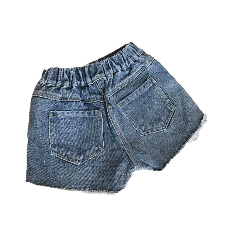 (Pre Order)Girls Stylish Ripped Denim Shorts