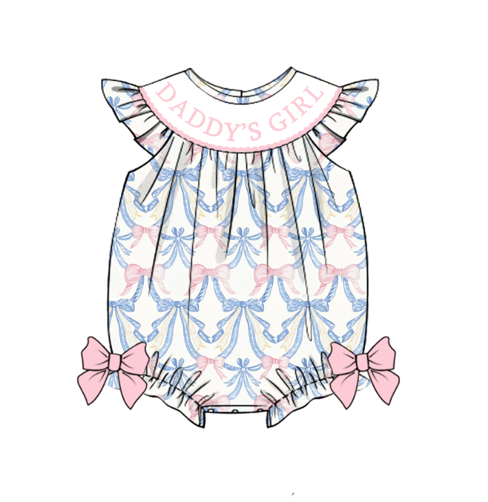 (Pre Order)Sisters Spring and Summer Embroidery Smocked Dress&Romper