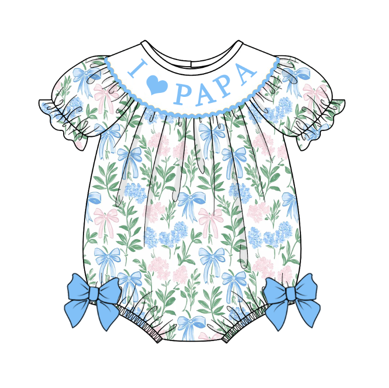 (Pre Order)Sisters Spring and Summer Embroidery Smocked Dress&Romper