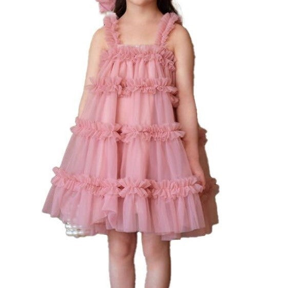 (Pre Order)Girls Spring and Summer Colorful Tulle Dress