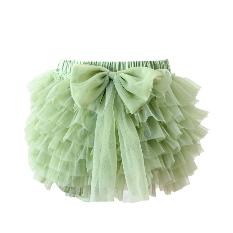 (Pre Order)Toddler Girls Plain Half-length Chiffon Skirt