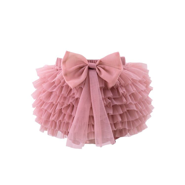 (Pre Order)Toddler Girls Plain Half-length Chiffon Skirt