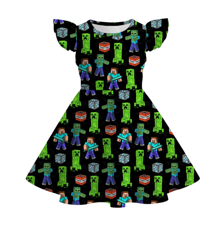 (Pre Order)Sibling Game Character Print Dress &Set